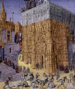 Jean Fouquet Construction of the Temple of Jerusalem painting
